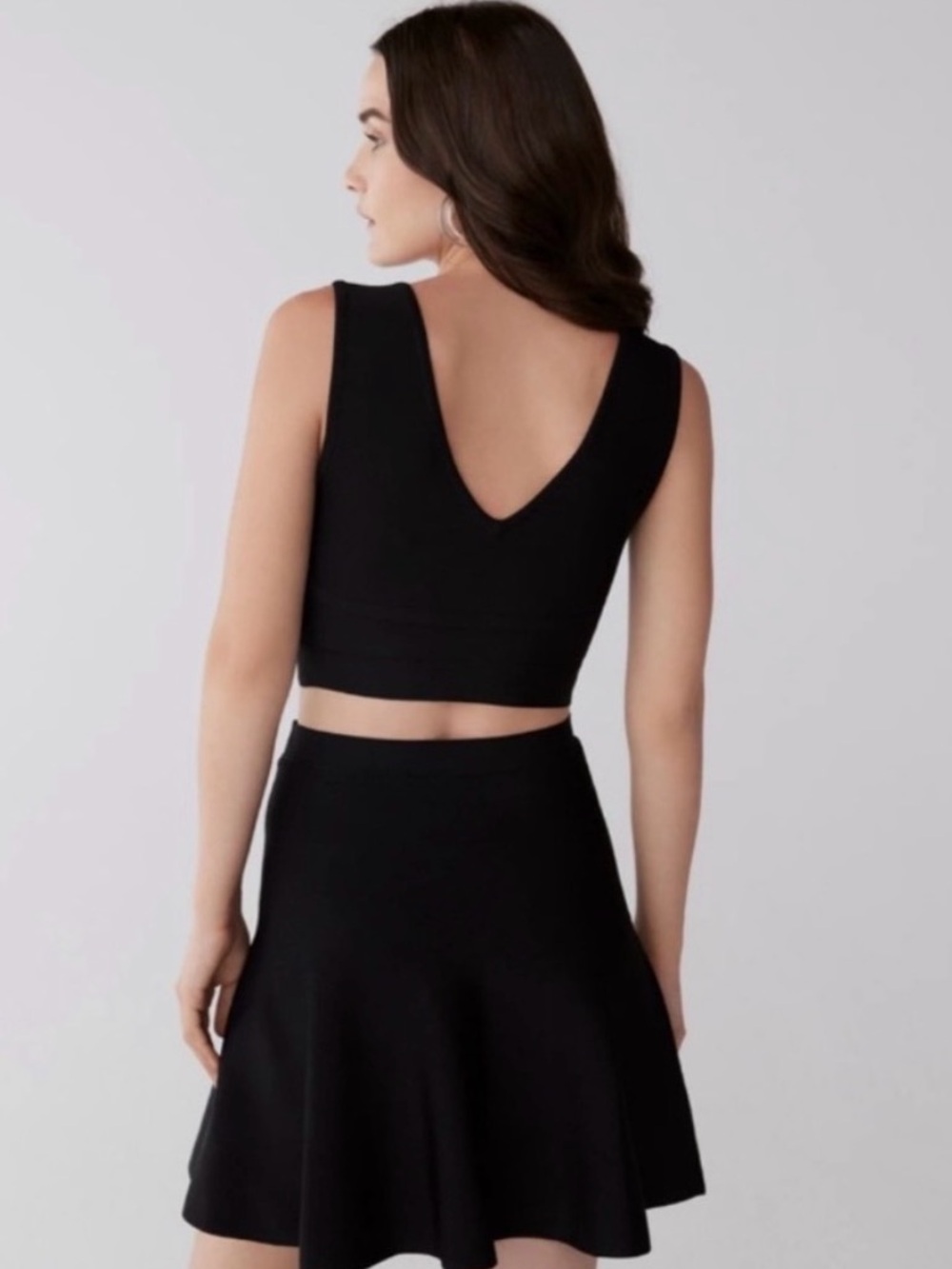 NWT BCBGMAXAZRIA "Fenella" black bandage cropped top